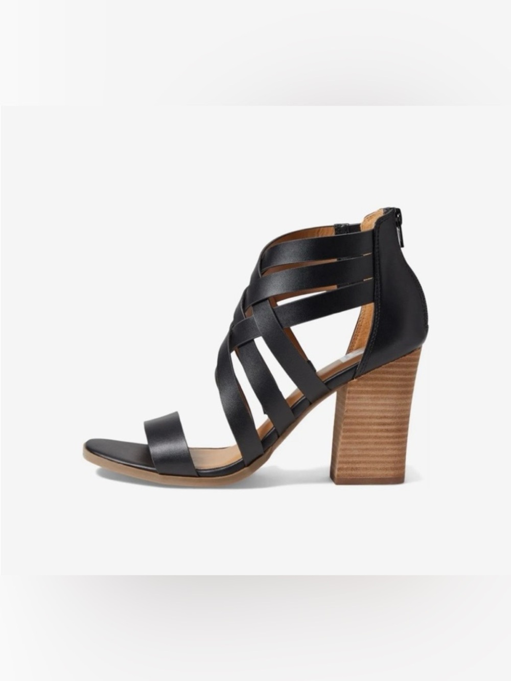 Dolce Vita Cluster Black Gladiator Strappy Block Heel Sandal Sz 9.5 BNWB - Picture 2 of 9